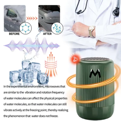 Water molecule vibration illustration